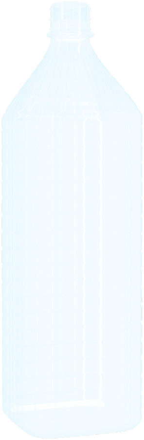 Empty 1 litre PET bottle